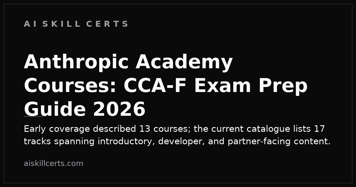 Anthropic Academy Courses: CCA-F Exam Prep Guide 2026