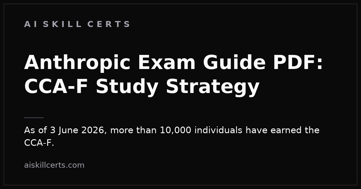 Anthropic Exam Guide PDF: CCA-F Study Strategy
