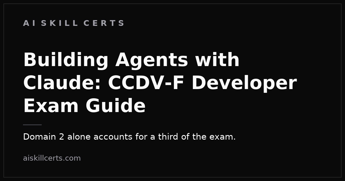 Building Agents with Claude: CCDV-F Developer Exam Guide
