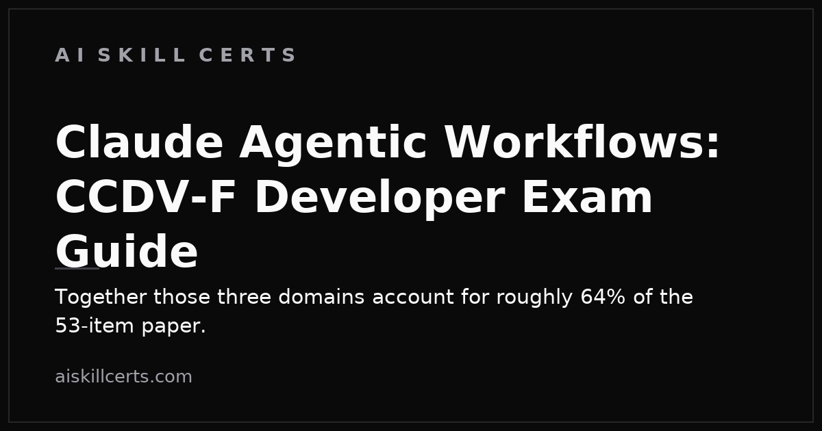 Claude Agentic Workflows: CCDV-F Developer Exam Guide