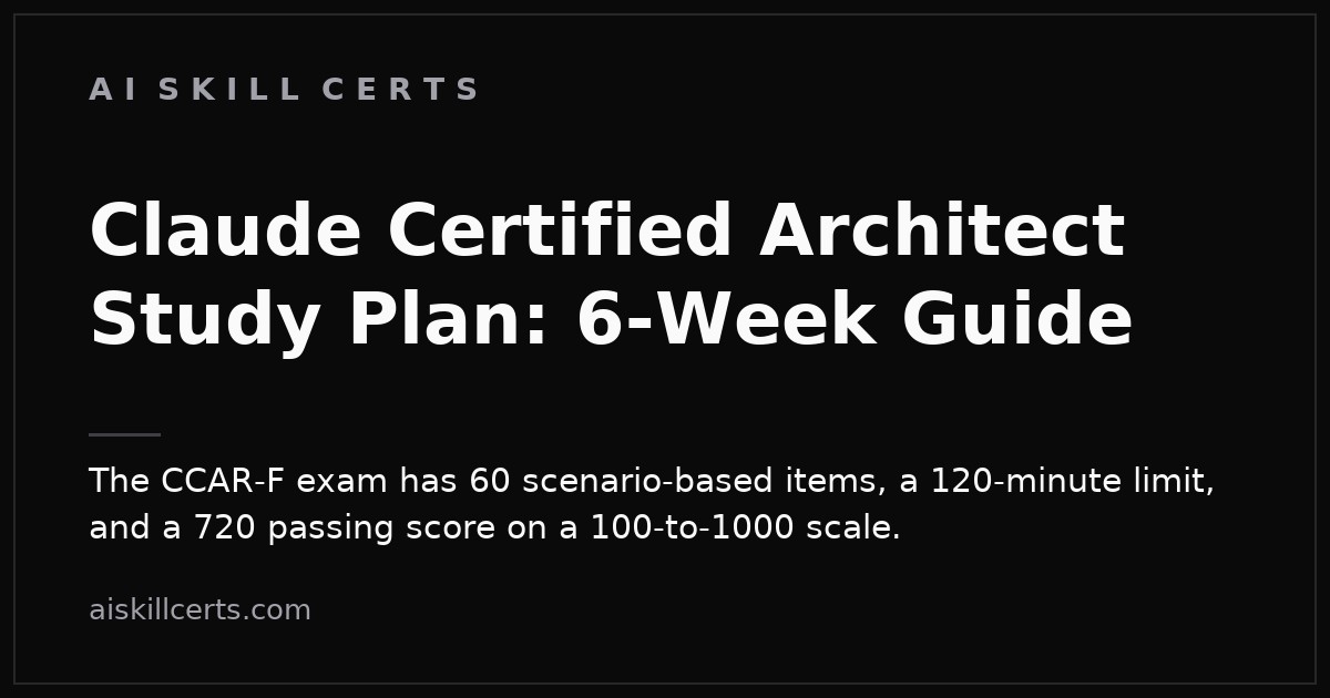 Claude Certified Architect Study Plan: 6-Week Guide