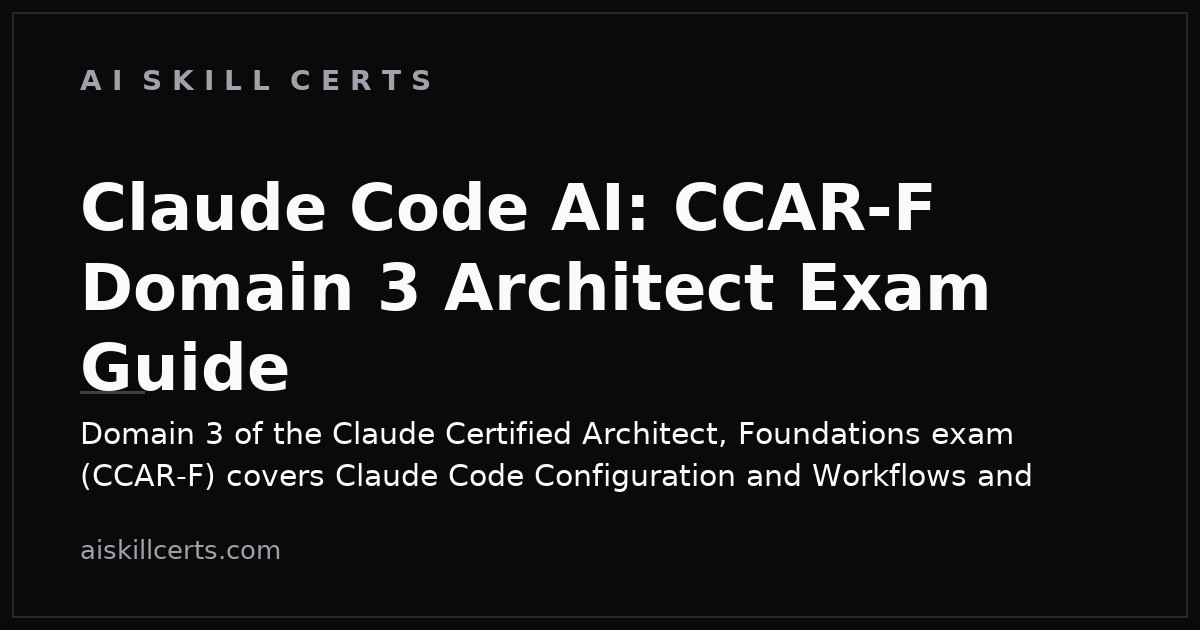 Claude Code AI: CCAR-F Domain 3 Architect Exam Guide