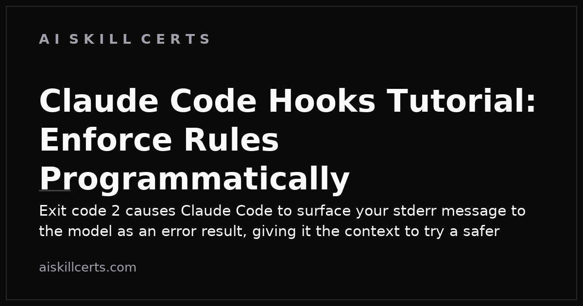Claude Code Hooks Tutorial: Enforce Rules Programmatically