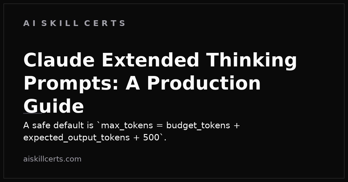 Claude Extended Thinking Prompts: A Production Guide