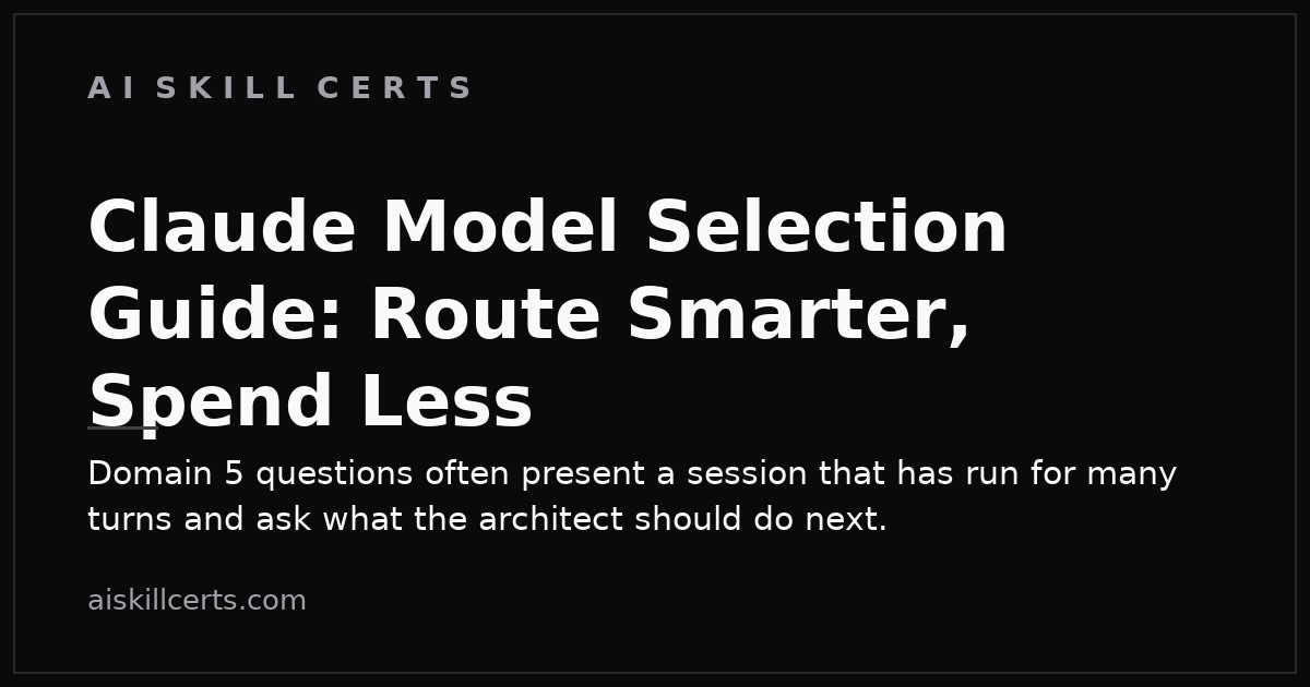 Claude Model Selection Guide: Route Smarter, Spend Less