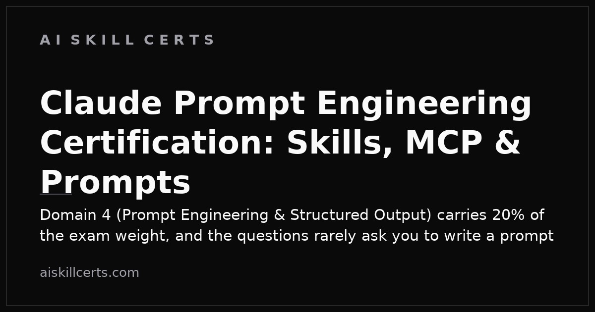 Claude Prompt Engineering Certification: Skills, MCP & Prompts