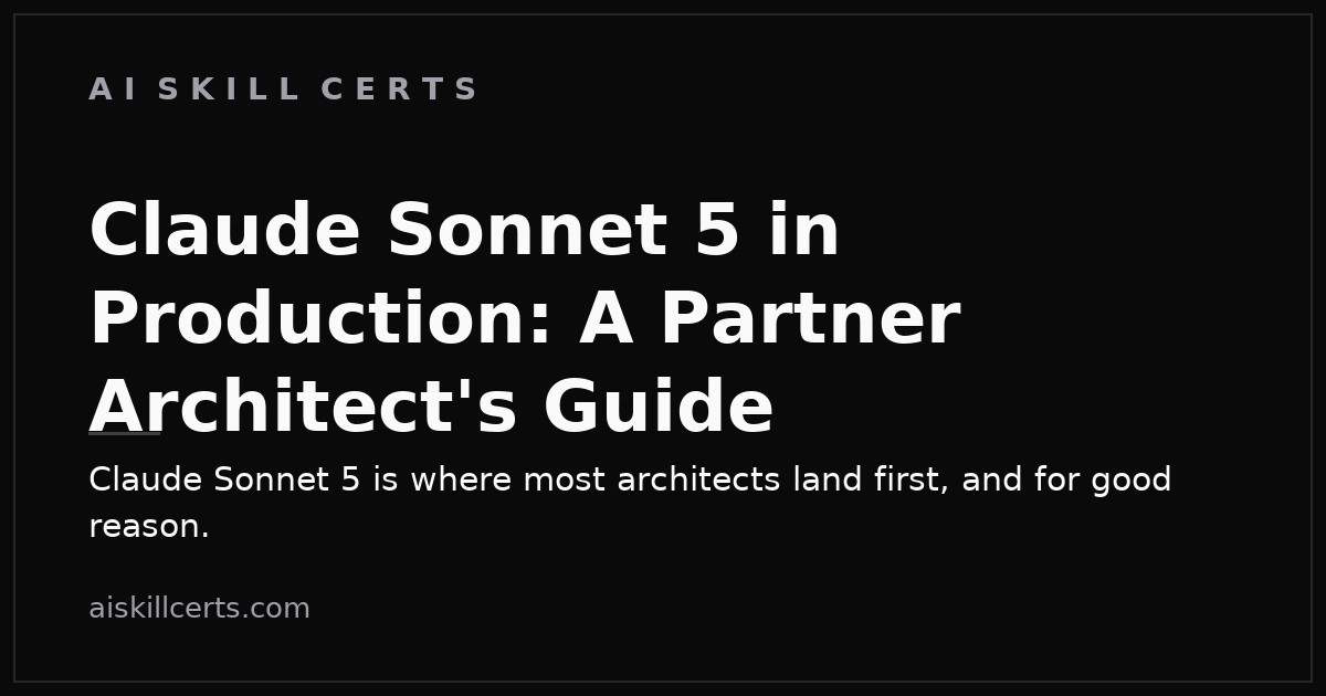 Claude Sonnet 5 in Production: A Partner Architect's Guide