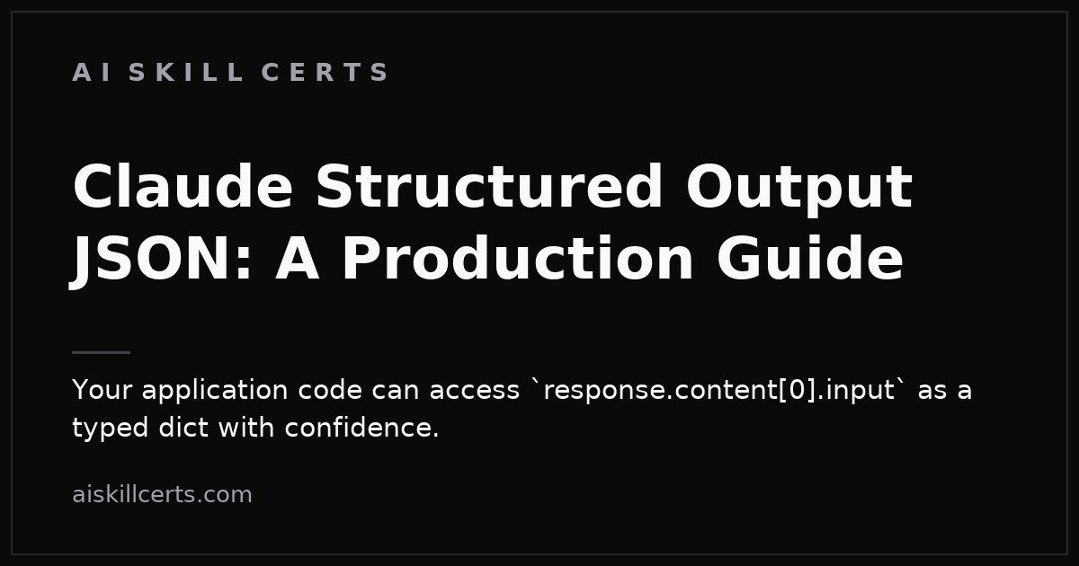 Claude Structured Output JSON: A Production Guide