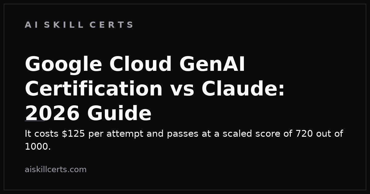 Google Cloud GenAI Certification vs Claude: 2026 Guide