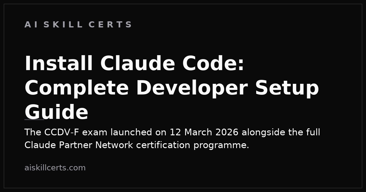 Install Claude Code: Complete Developer Setup Guide