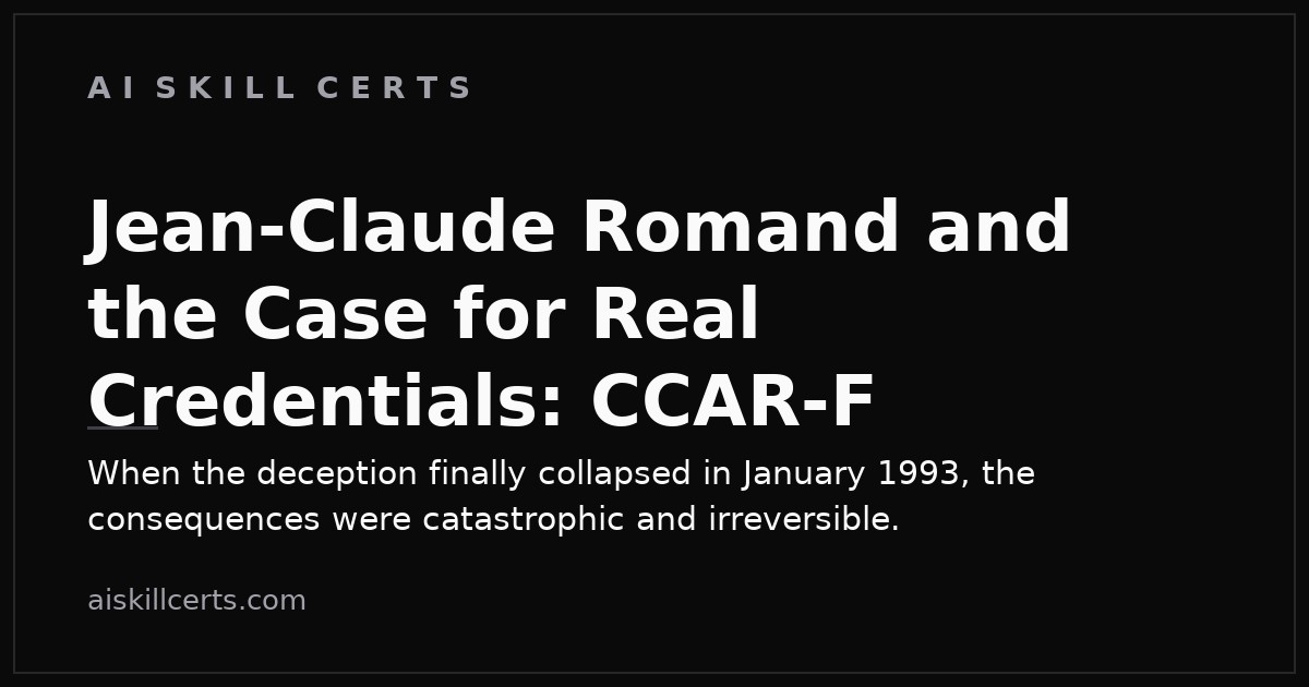 Jean-Claude Romand and the Case for Real Credentials: CCAR-F