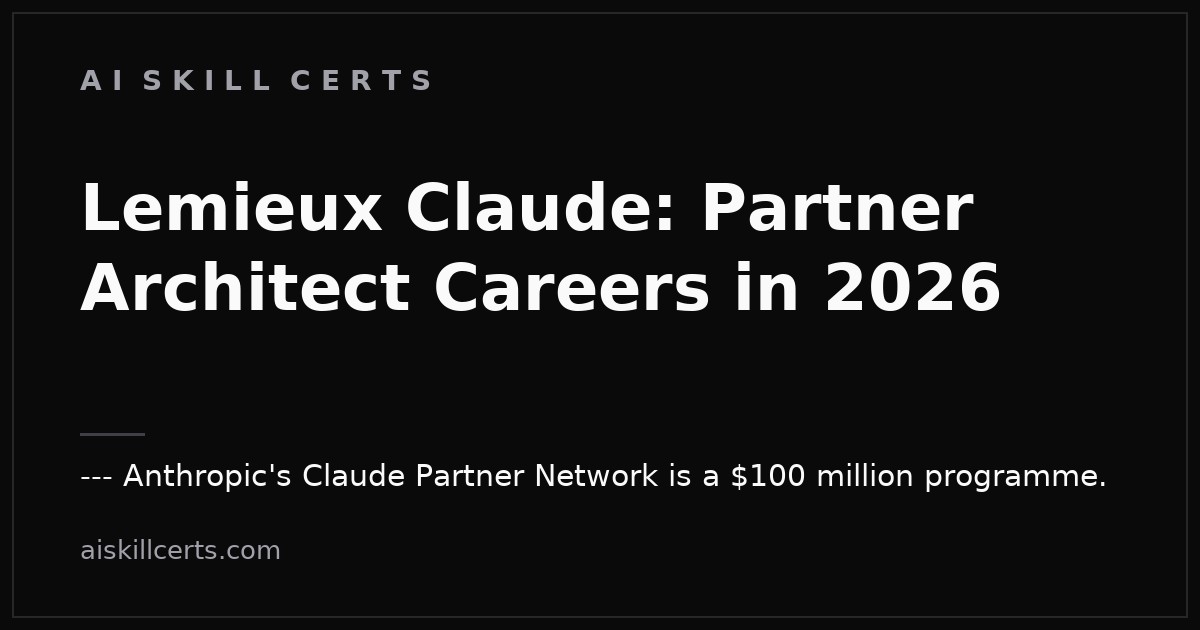 Lemieux Claude: Partner Architect Careers in 2026