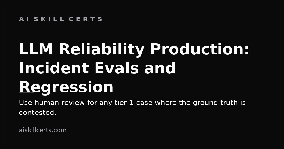 LLM Reliability Production: Incident Evals and Regression