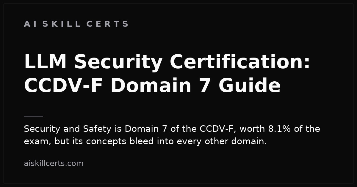 LLM Security Certification: CCDV-F Domain 7 Guide