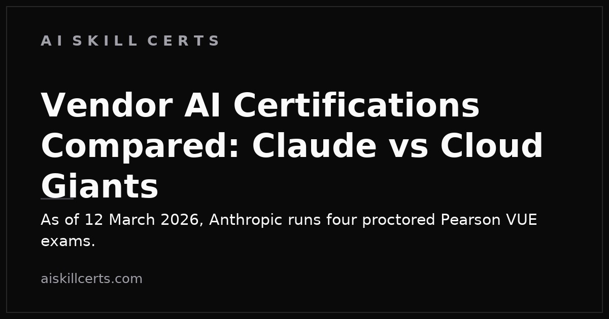 Vendor AI Certifications Compared: Claude vs Cloud Giants